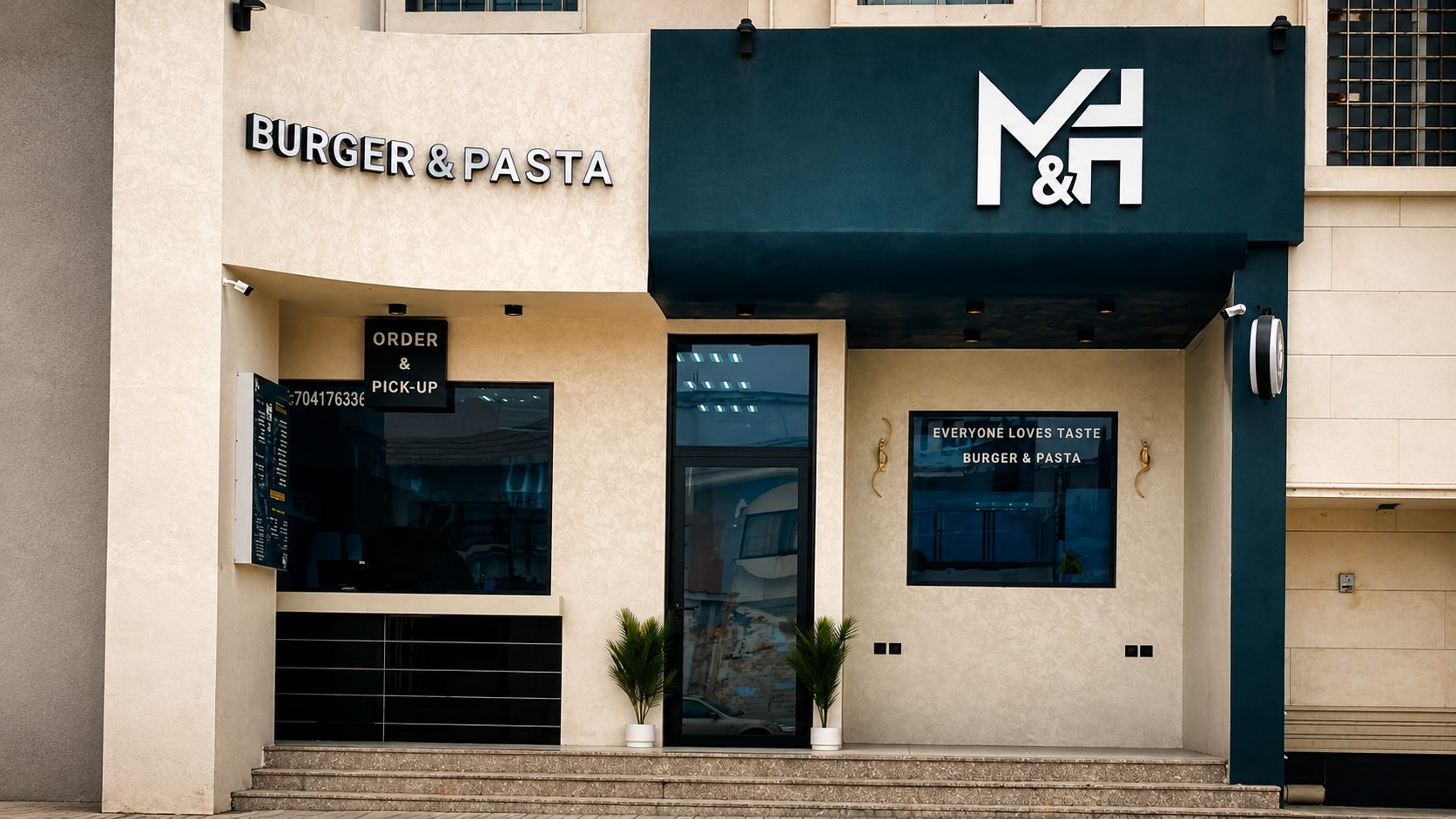 M&H Burger & Pasta storefront